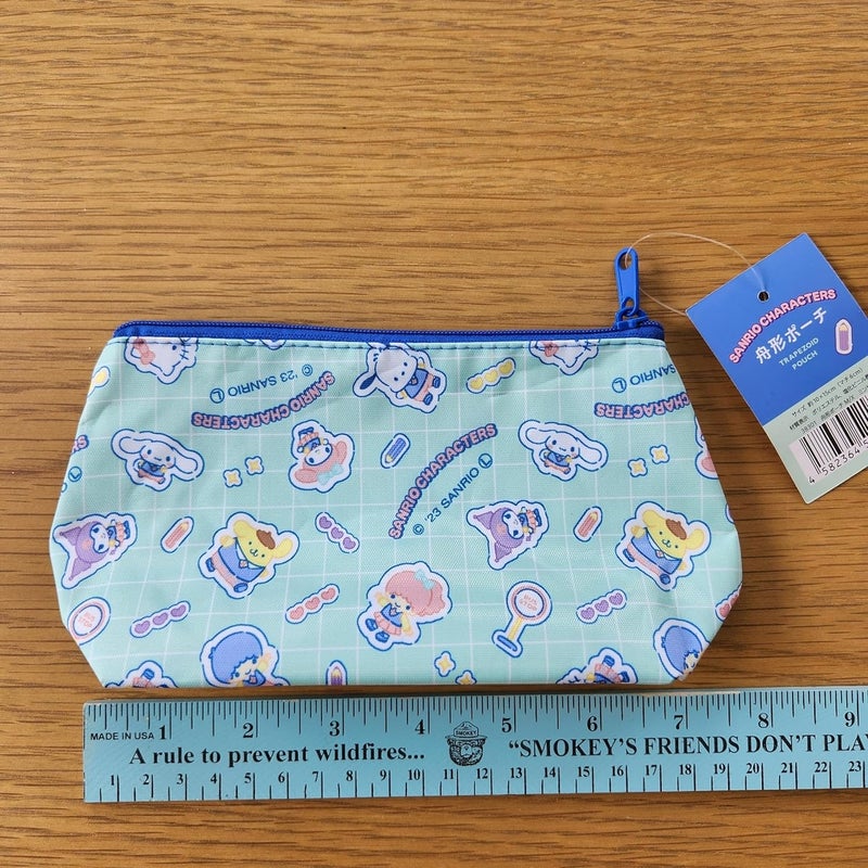 Daiso Trapezoid Pouch Sanrio Character Mix - Mint Cosmetic & Accessory Pouch - Image 3